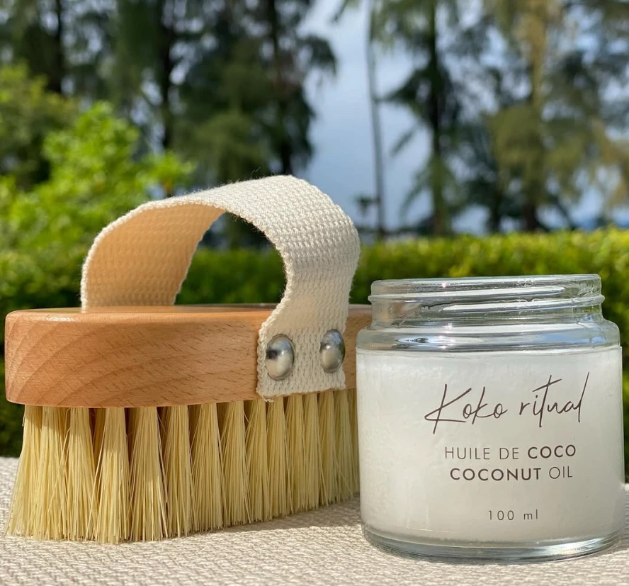 Coffret Brosse à Sec Huile de Coco KOKO RITUAL - Rituel Beauté